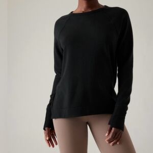 Athleta Coaster Luxe Recover Sweatshirt Black US XS